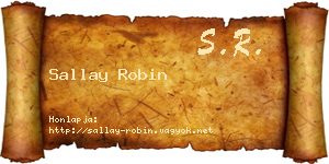 Sallay Robin névjegykártya
